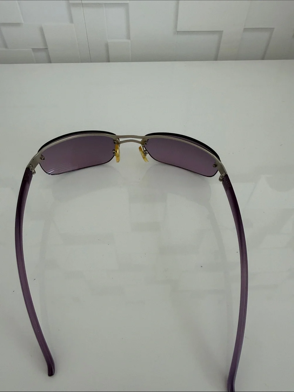 Stylish Purple Rimless Women's Sunglasses